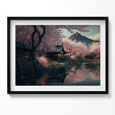 Tablou rama Frumoasa floare de cireș asiatică