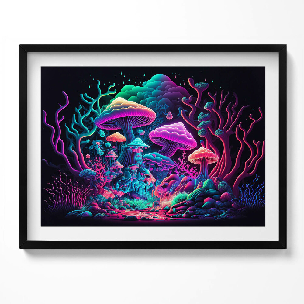 Tablou rama Ciuperci neon