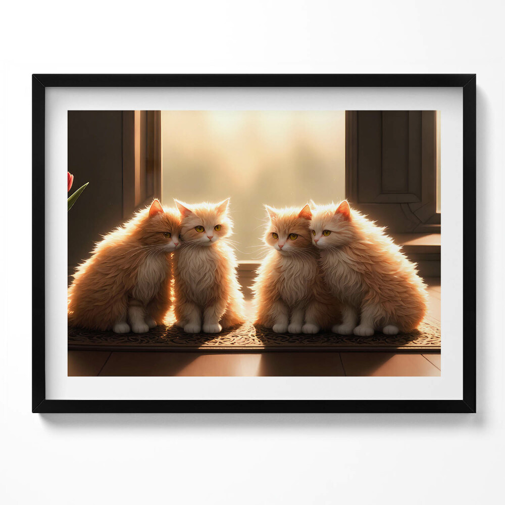 Tablou living cu rama Pisicuțe dulci