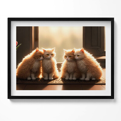 Tablou living cu rama Pisicuțe dulci