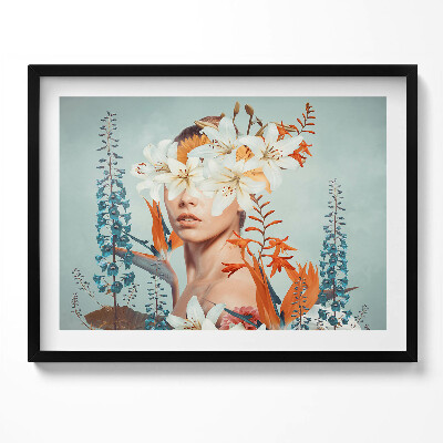 Tablou rama Femeie abstractă cu flori