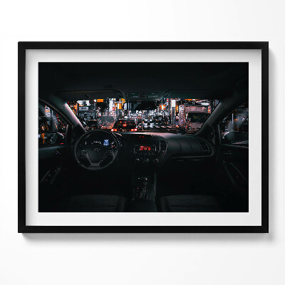 Tablou living cu rama Mașină în Tokyo