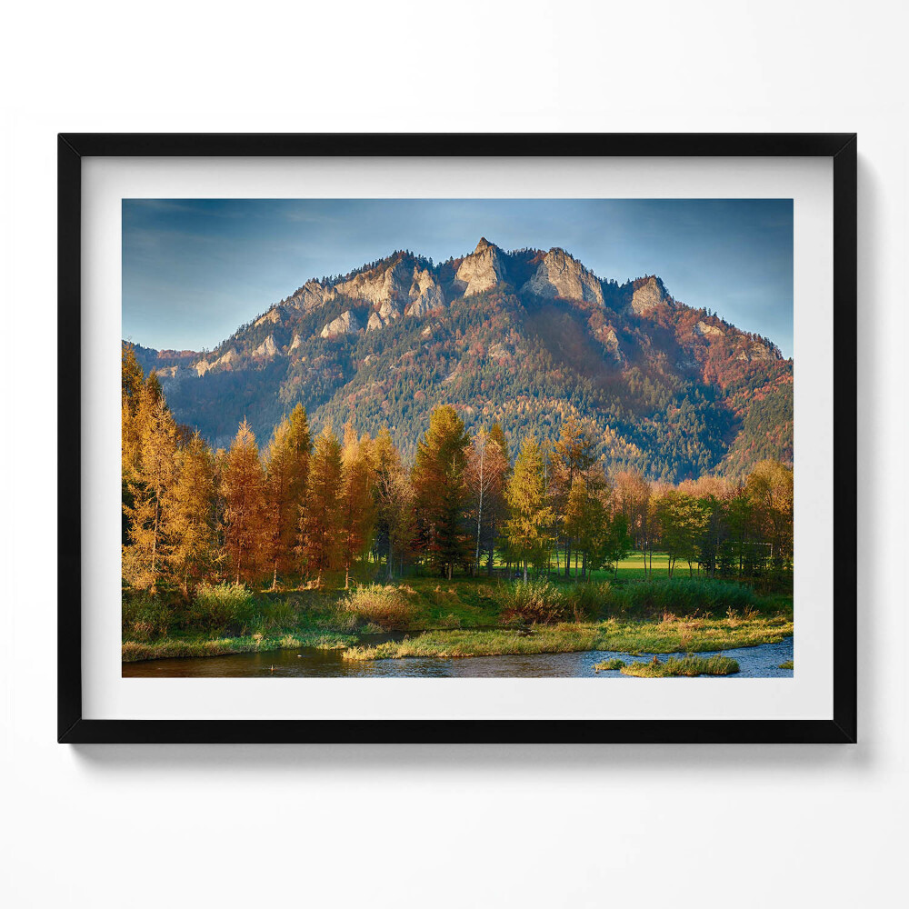 Tablou living cu rama Vârful munților Trei Coroane