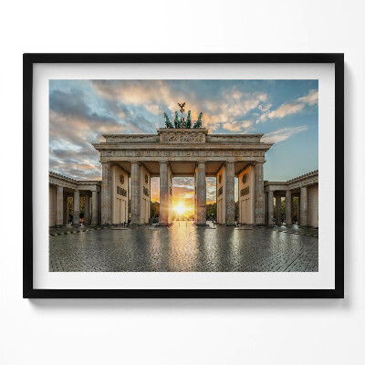 Tablou living cu rama Poarta Brandenburg din Berlin