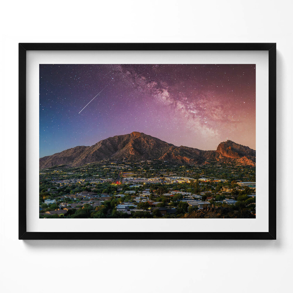 Tablou rama Munți cu o galaxie pe cer