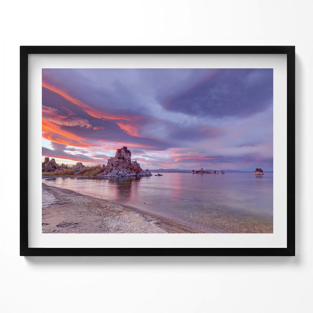 Tablou living cu rama Răsărit de soare Lacul Mono California