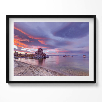 Tablou living cu rama Răsărit de soare Lacul Mono California