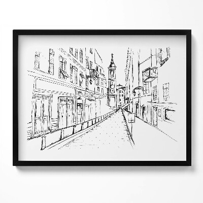 Tablou rama Desen al orașului Provence
