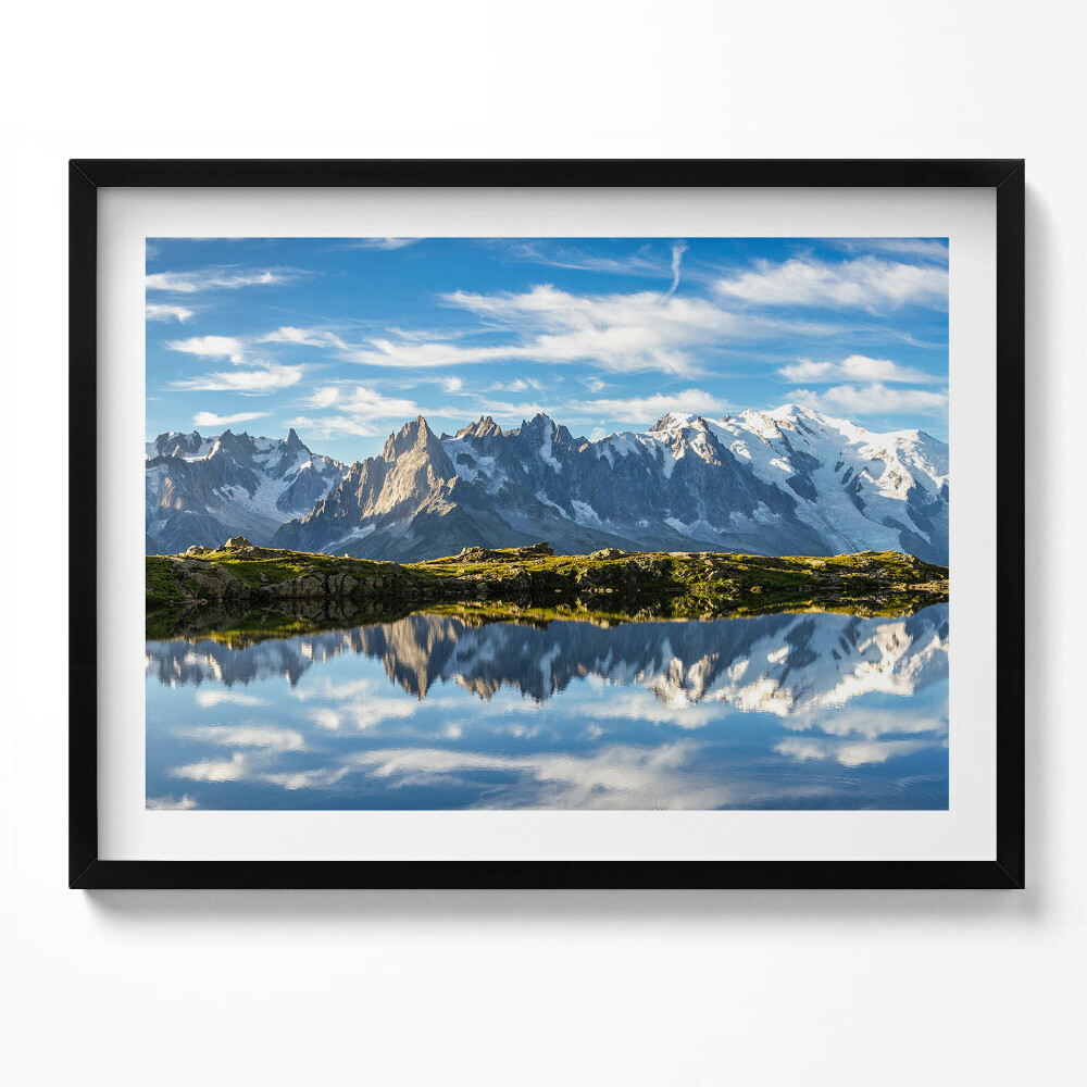 Tablou living cu rama Valea Chamonix, Alpii Francezi