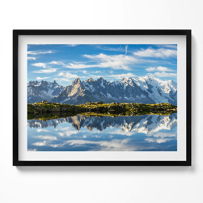 Tablou living cu rama Valea Chamonix, Alpii Francezi