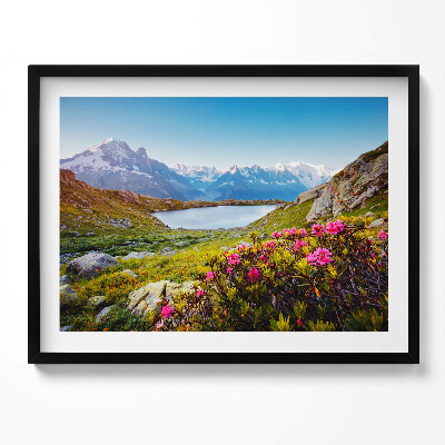 Tablou living cu rama Ghețarul Mont Blanc Chamonix