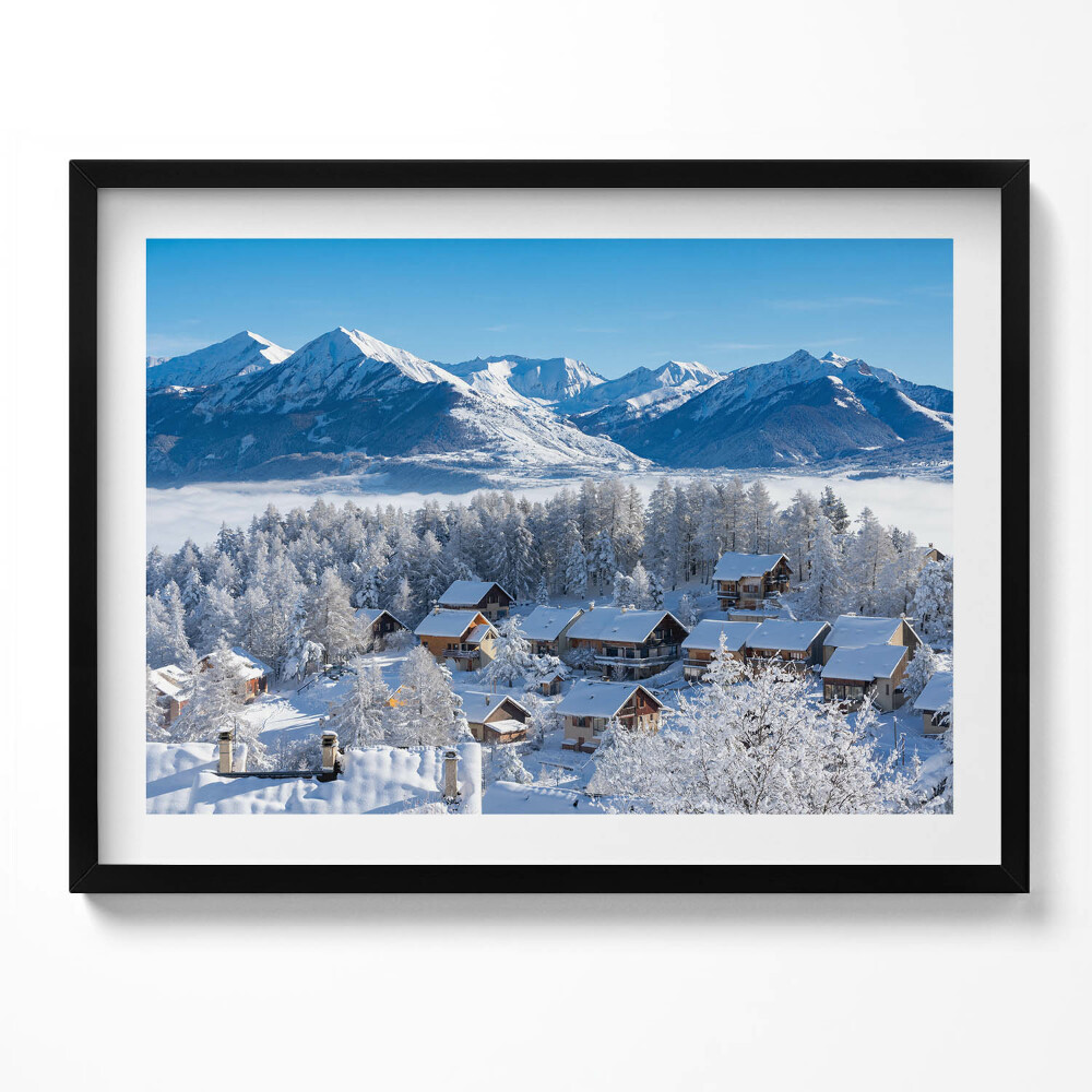 Tablou living cu rama Zăpadă în Alpi