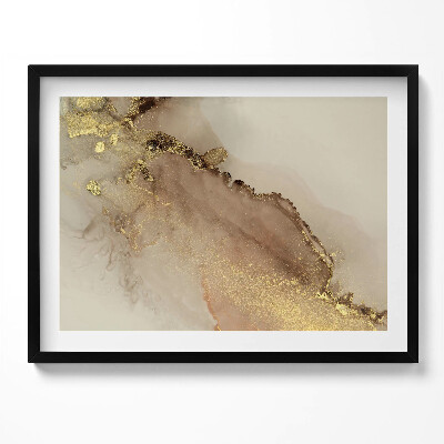 Tablou living cu rama Aur abstract