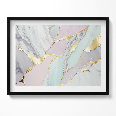 Tablou living cu rama Marmură pastelată