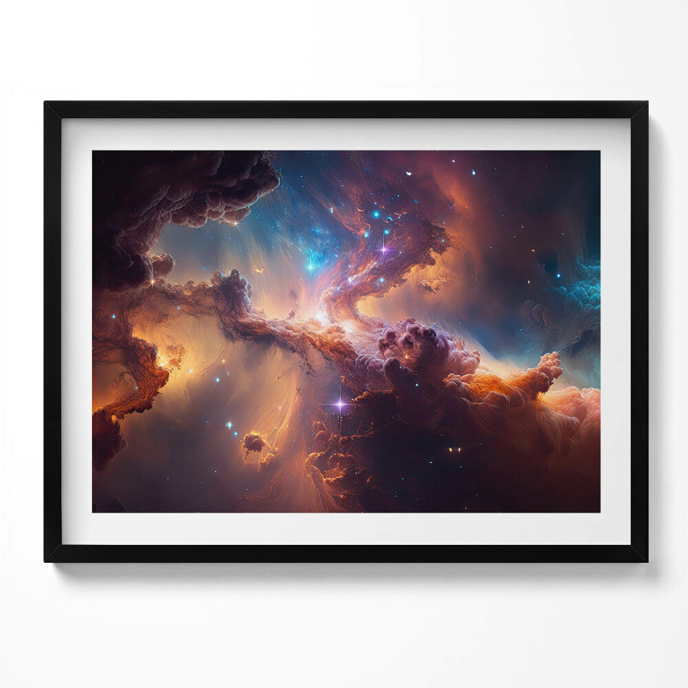 Tablou living cu rama Stelele lumii spațiu