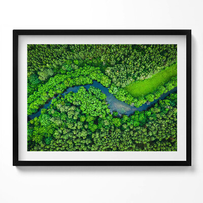 Tablou rama Pădurea și râul din vedere