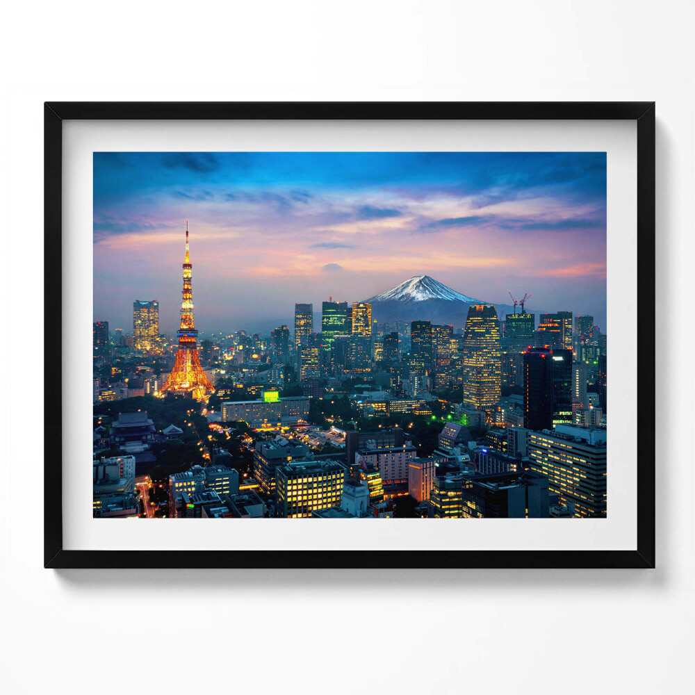 Tablou living cu rama Orașul noaptea