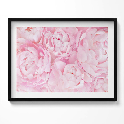 Tablou living cu rama Bujori delicați