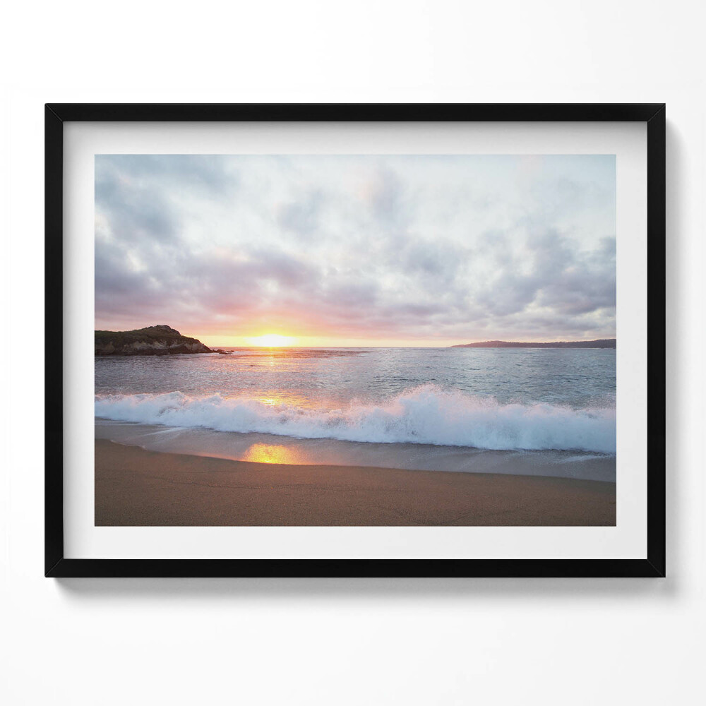 Tablou rama Plaja la mare și apusul soarelui