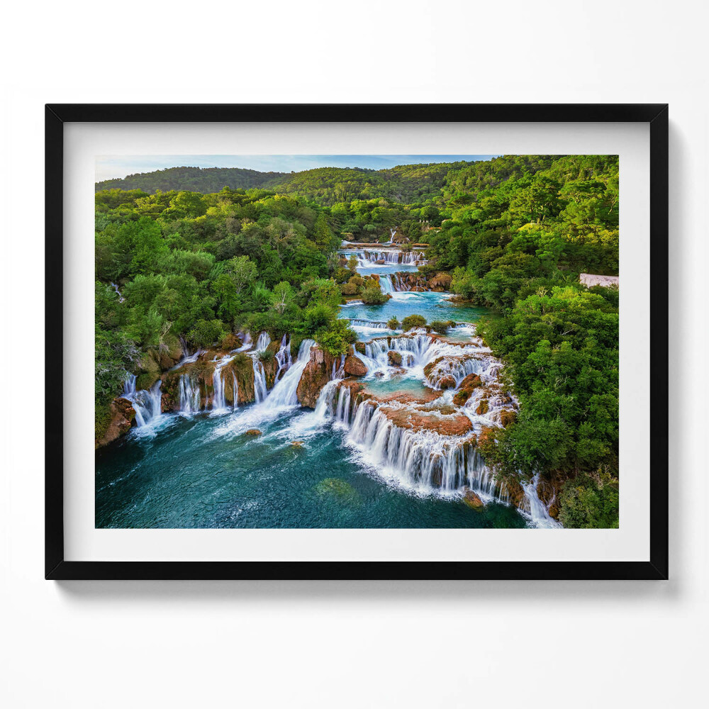 Tablou rama Cascade și râul Krka, Croația