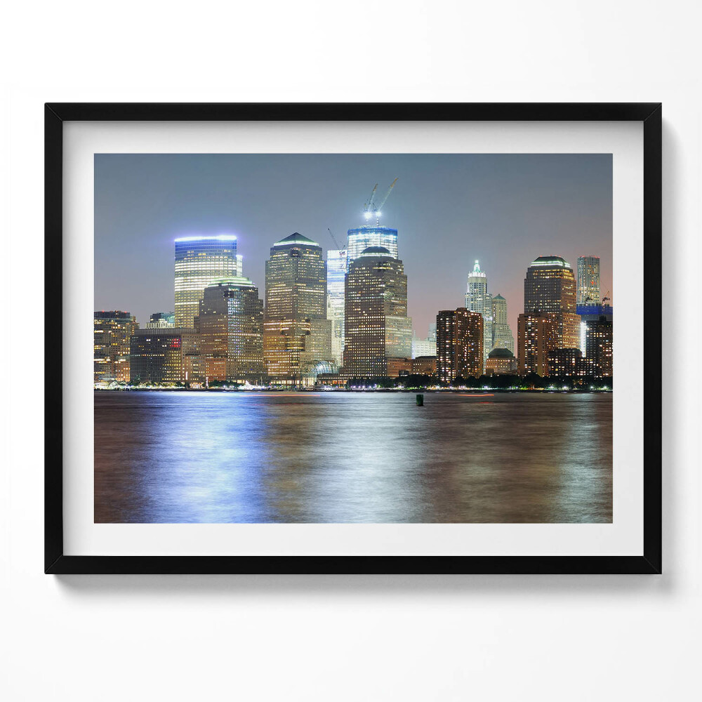 Tablou rama Panoramă a orașului noaptea