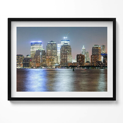 Tablou rama Panoramă a orașului noaptea