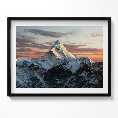 Tablou rama Vârf de munte acoperit de zăpadă