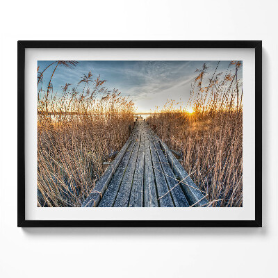 Tablou rama Un drum de lemn printre copaci