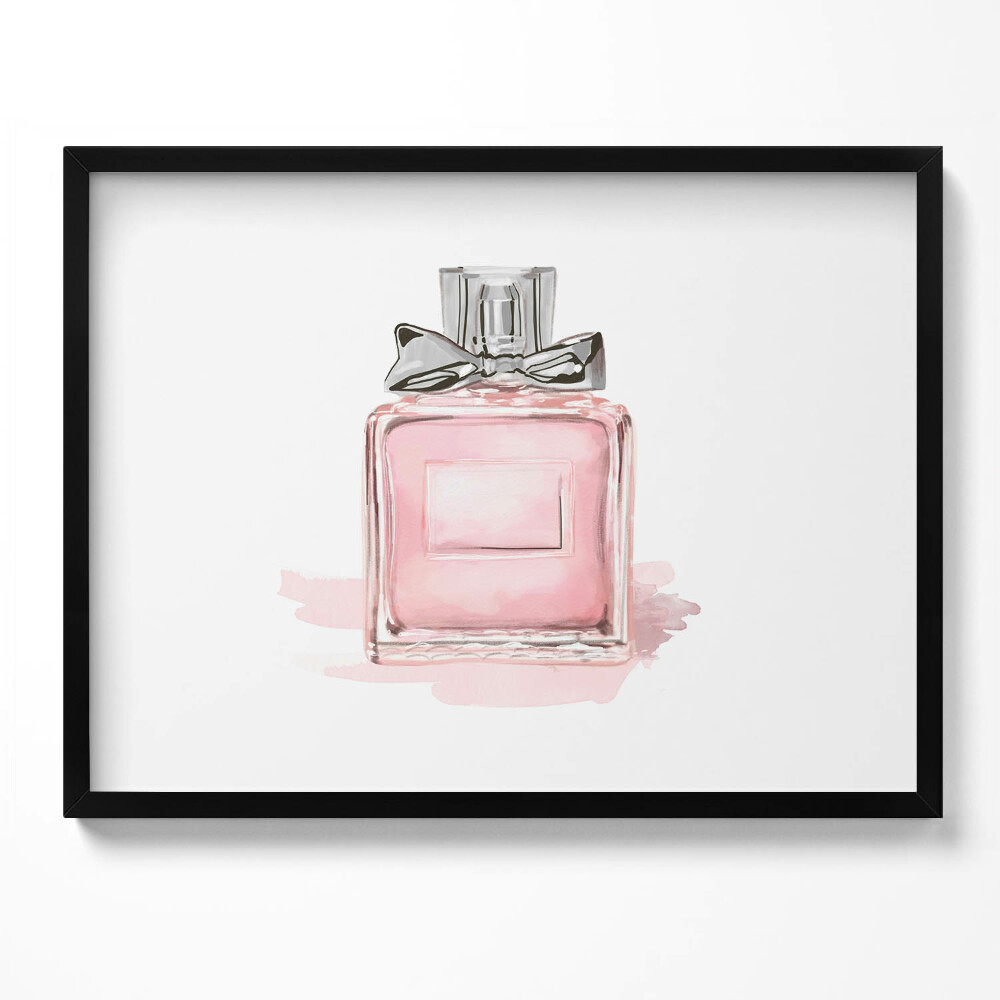 Tablou rama Parfum roz cu fundă