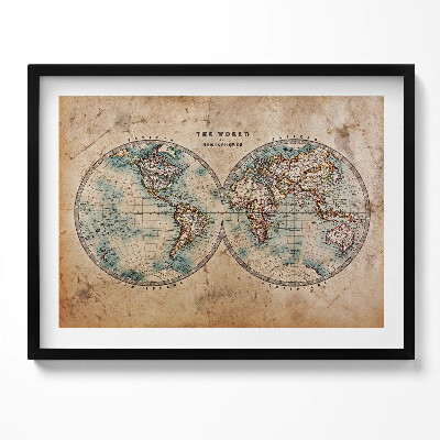 Tablou rama Hartă veche a lumii