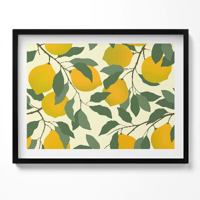 Tablou living cu rama Ilustrație pentru bucătăria lămâilor siciliene