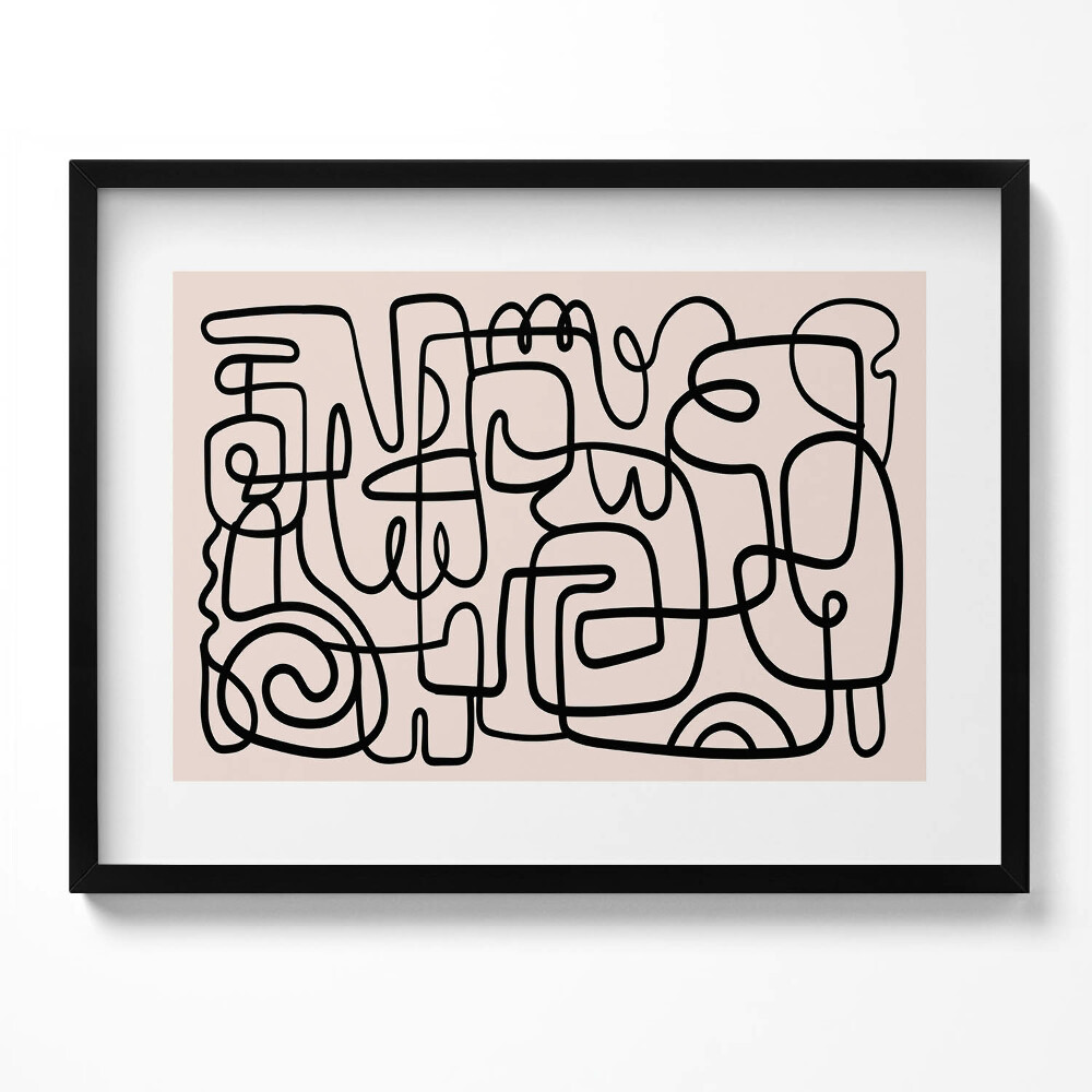 Tablou living cu rama Forme abstracte de artă