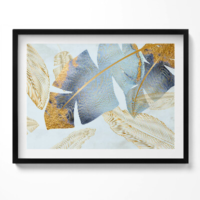 Tablou rama Frunze de bananier glamour cu aur