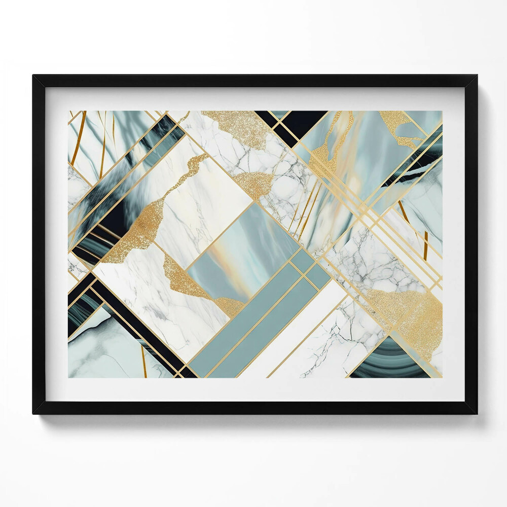 Tablou rama Abstracție geometrică cu aur