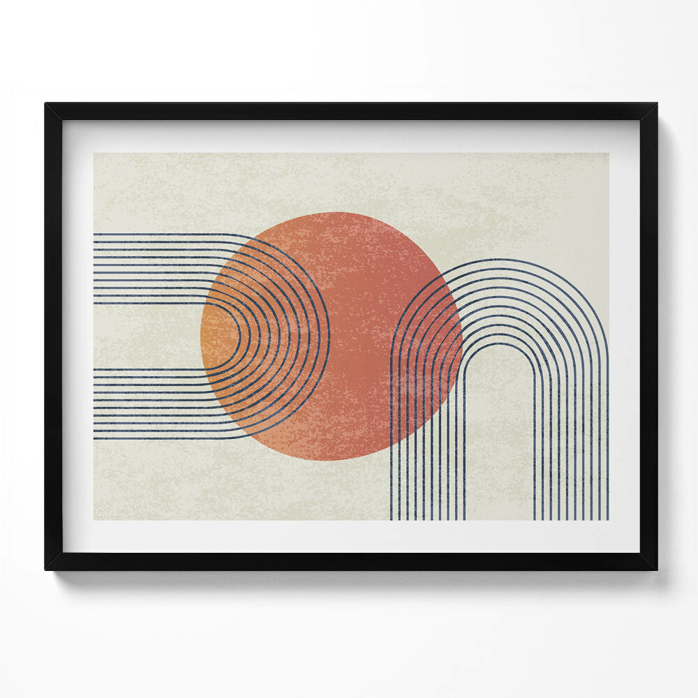 Tablou rama Linii și cercuri de artă modernă