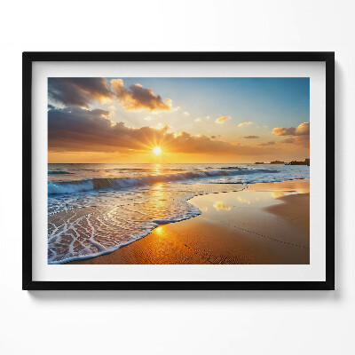 Tablou rama Apus de soare peste mare