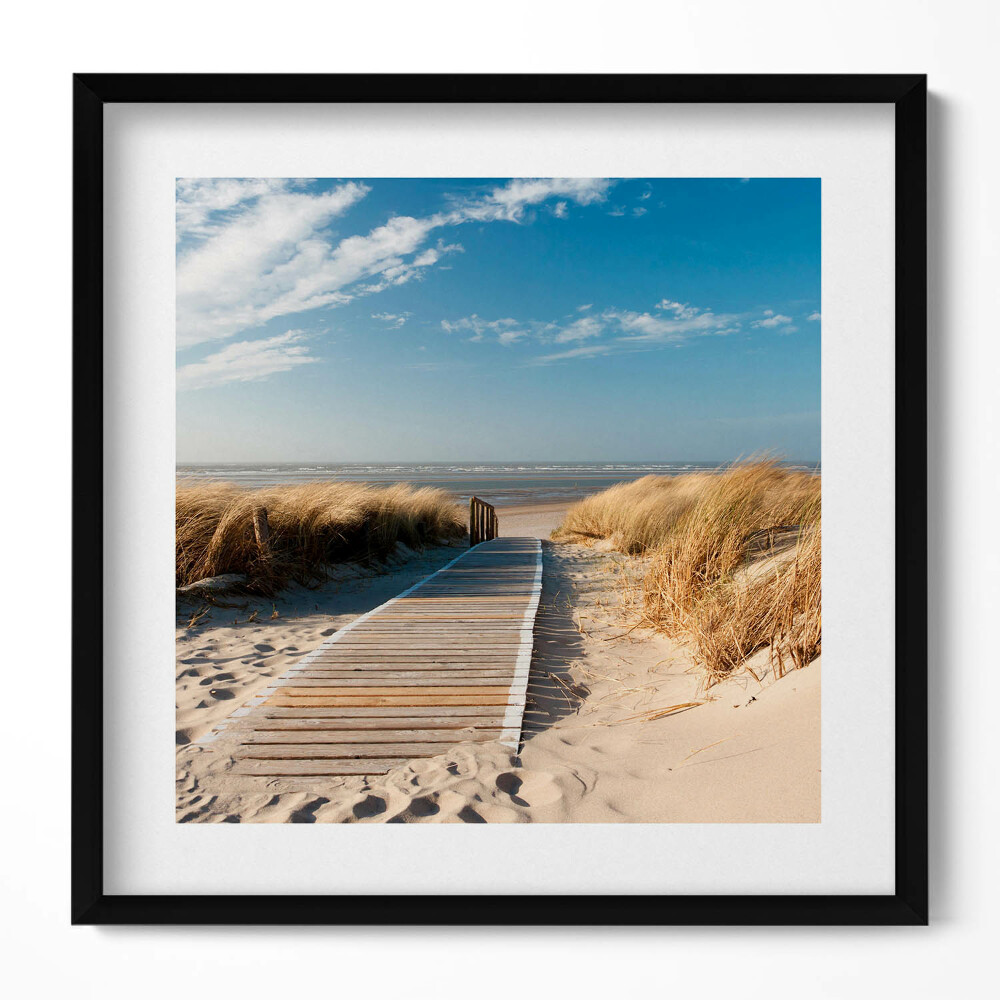 Tablou living cu rama unic Vedere la plajă și mare