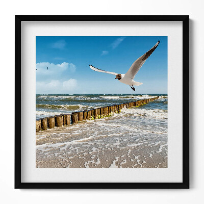 Tablou rama unic O pasăre peste mare