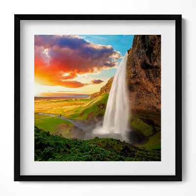 Tablou rama unic Cascadă în Islanda