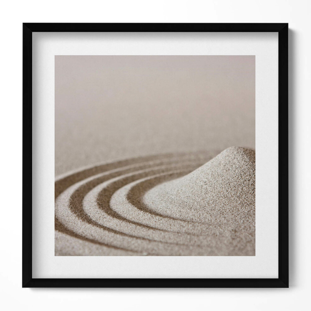Tablou living cu rama unic Zen - un deal de nisip în stil boho