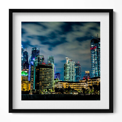 Tablou living cu rama unic Oraș mare noaptea