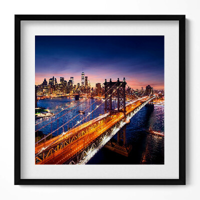 Tablou rama unic New York - apus de soare peste Manhattan