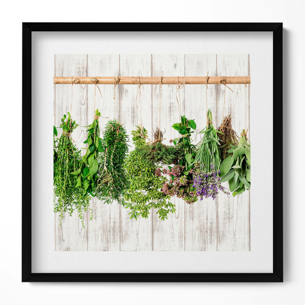 Tablou living cu rama unic Ierburi și plante uscate