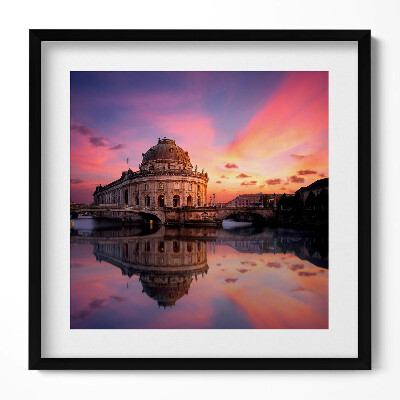 Tablou living cu rama unic Vedere a orașului seara