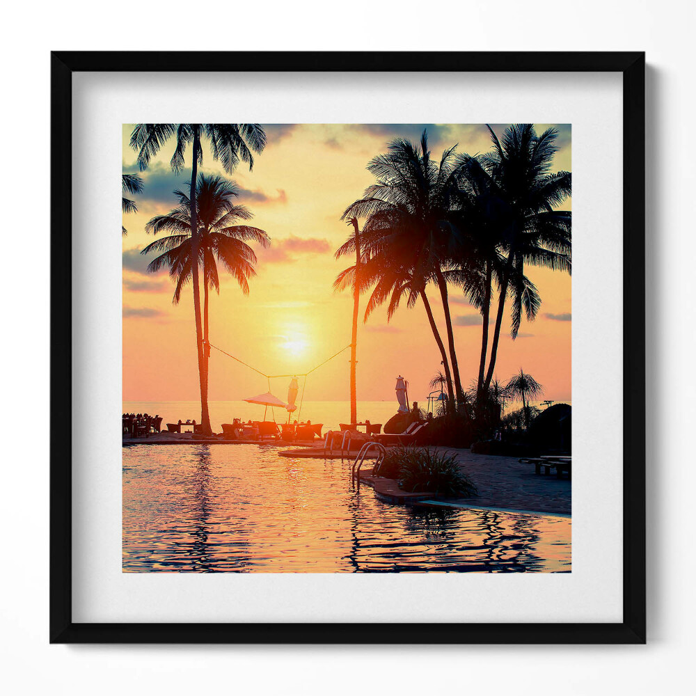 Tablou rama unic Palmieri în lumina soarelui