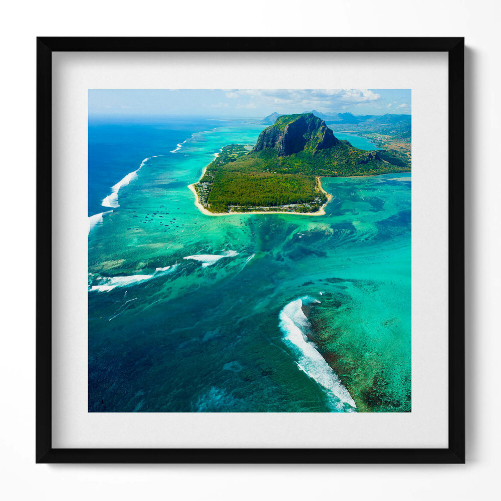 Tablou rama unic Oceanul turcoaz din vedere de pasăre