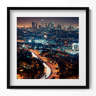 Tablou rama unic Orașul noaptea din zborul unei păsări