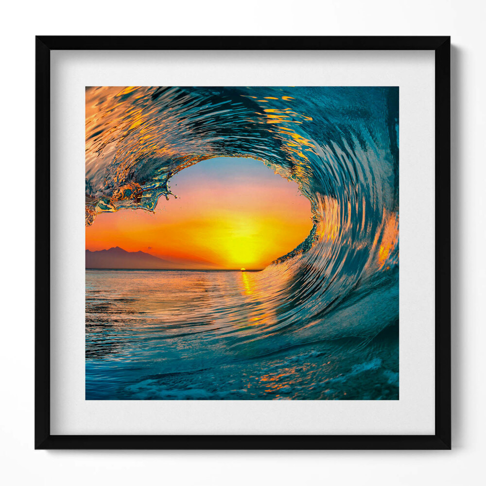 Tablou rama unic Val de apă la apus