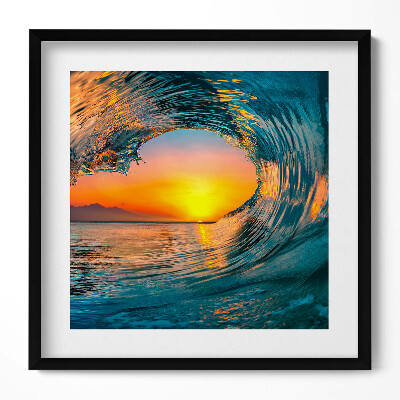 Tablou rama unic Val de apă la apus