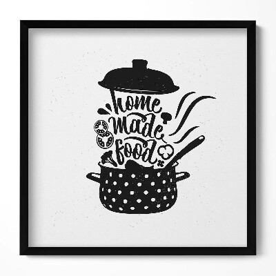 Tablou living cu rama unic Mâncare de casă - semn de bucătărie
